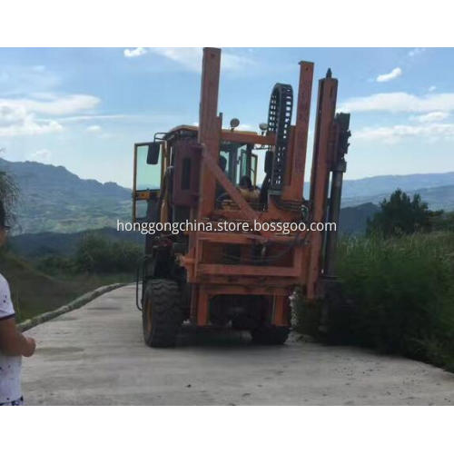 County Road Construction Pile Driver